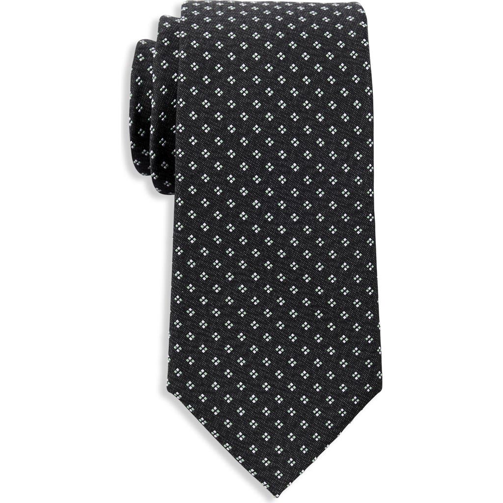 Michael Kors Big & Tall Alonso Neat Patterned Tie In Black