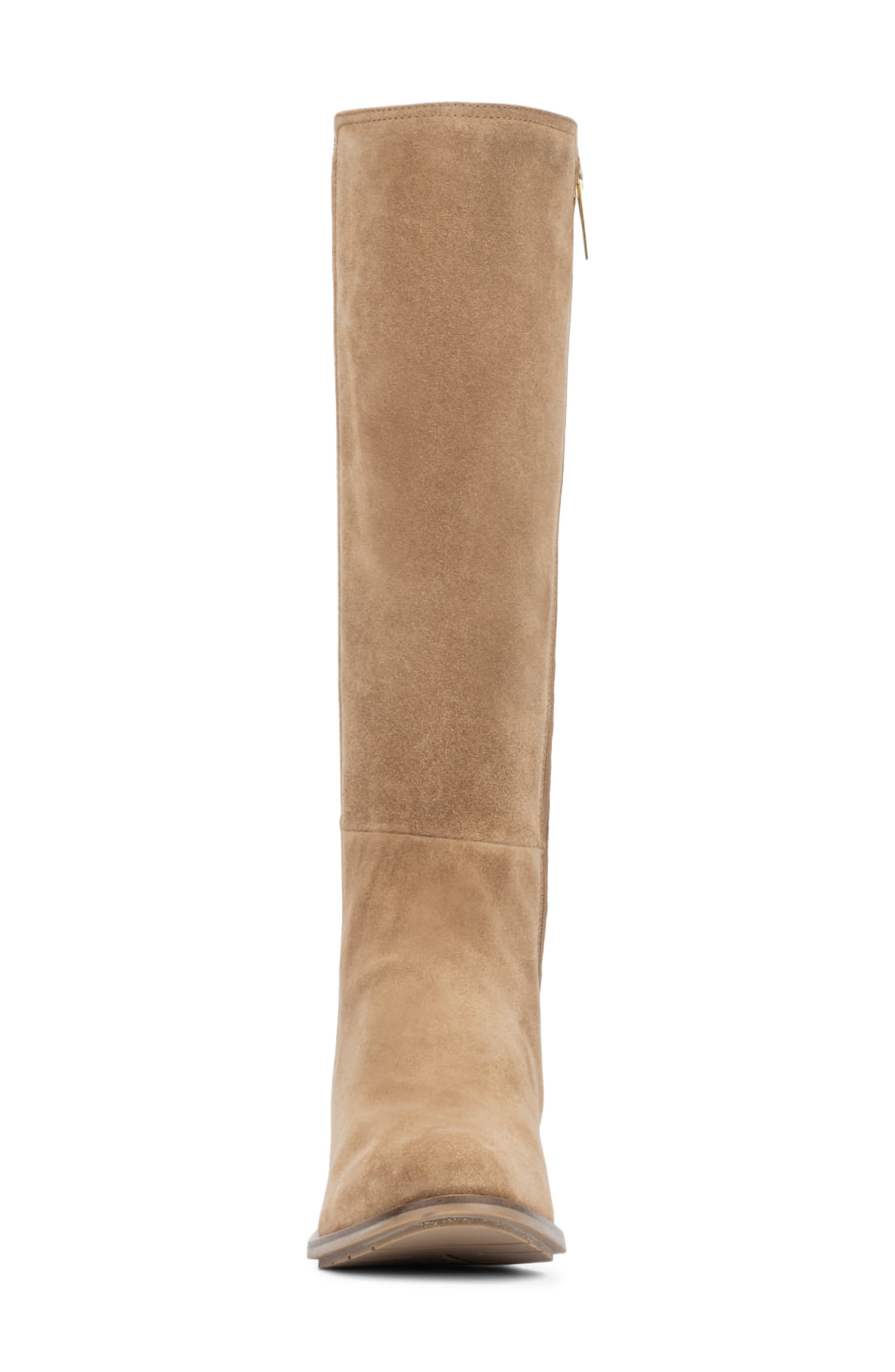 Aquatalia Nolita Weatherproof Knee High Boot, Alternate, color, Champagne Suede