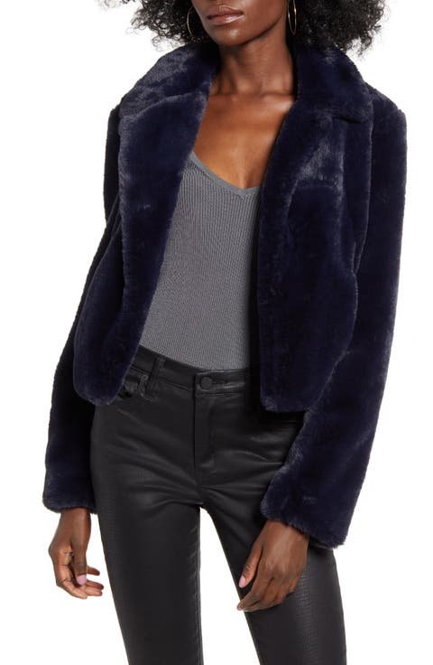 Cropped Faux Fur Jacket