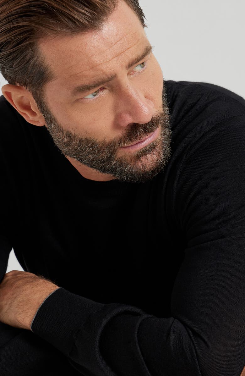 Brunello Cucinelli Lightweight sweater with patches, Alternate, color, Black