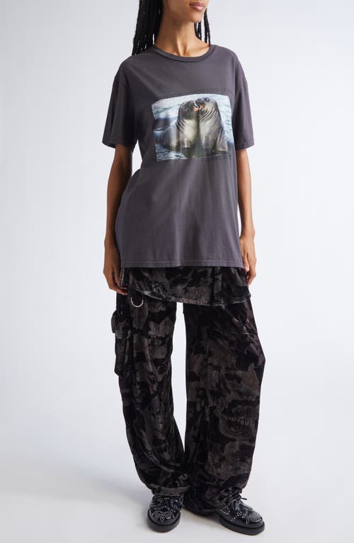 Collina Strada Oversize Organic Cotton Graphic T-shirt In Animal Print