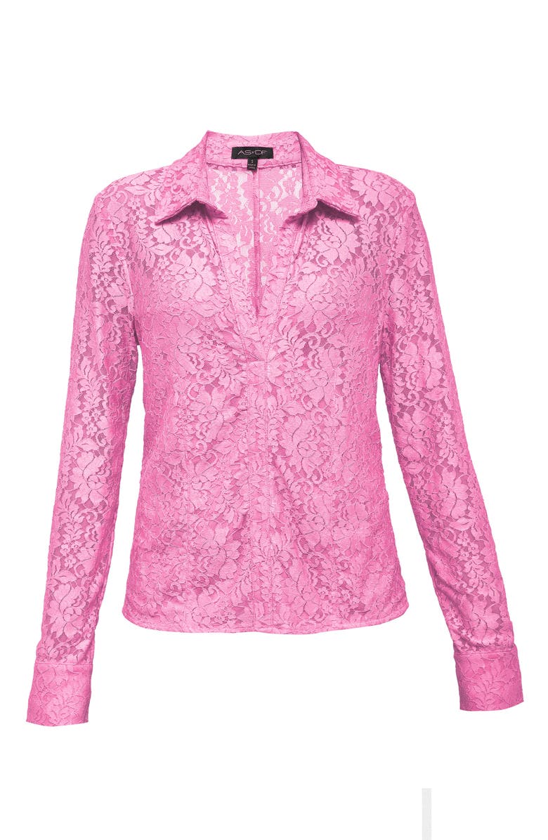 AS by DF Dixie Strtch Lace Ls Blouse, Alternate, color, Aurora Pink