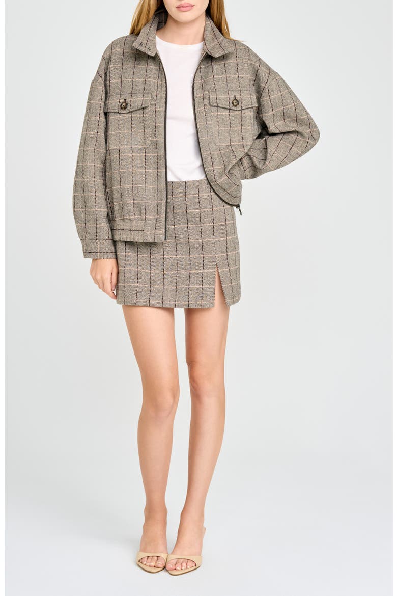 Copper Mixed Print Bomber Jacket, Alternate, color, MINK