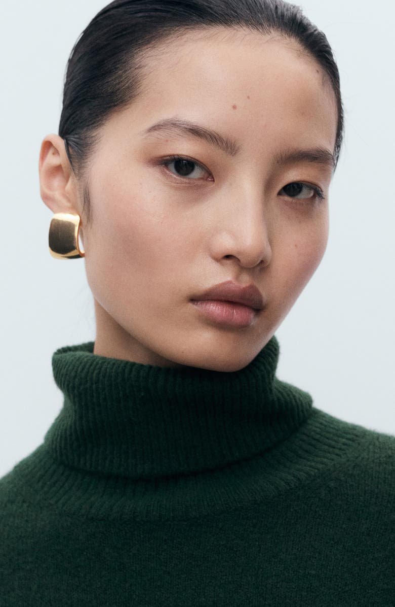 MANGO Long Sleeve Turtleneck Sweater Dress, Alternate, color,