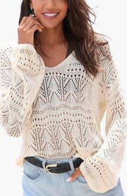 LASCANA Women's Lightweight Ajour Sweater