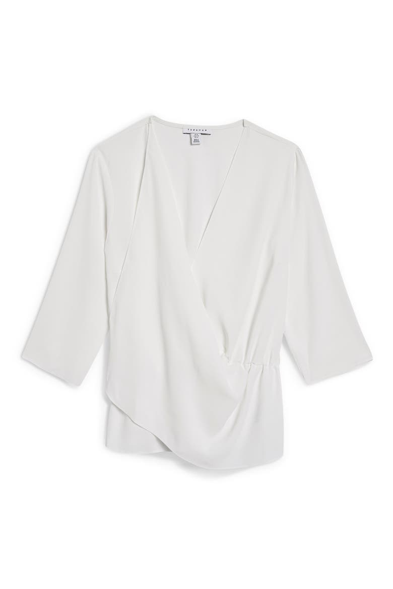 Dina Drape Panel Blouse, Alternate, color, IVORY