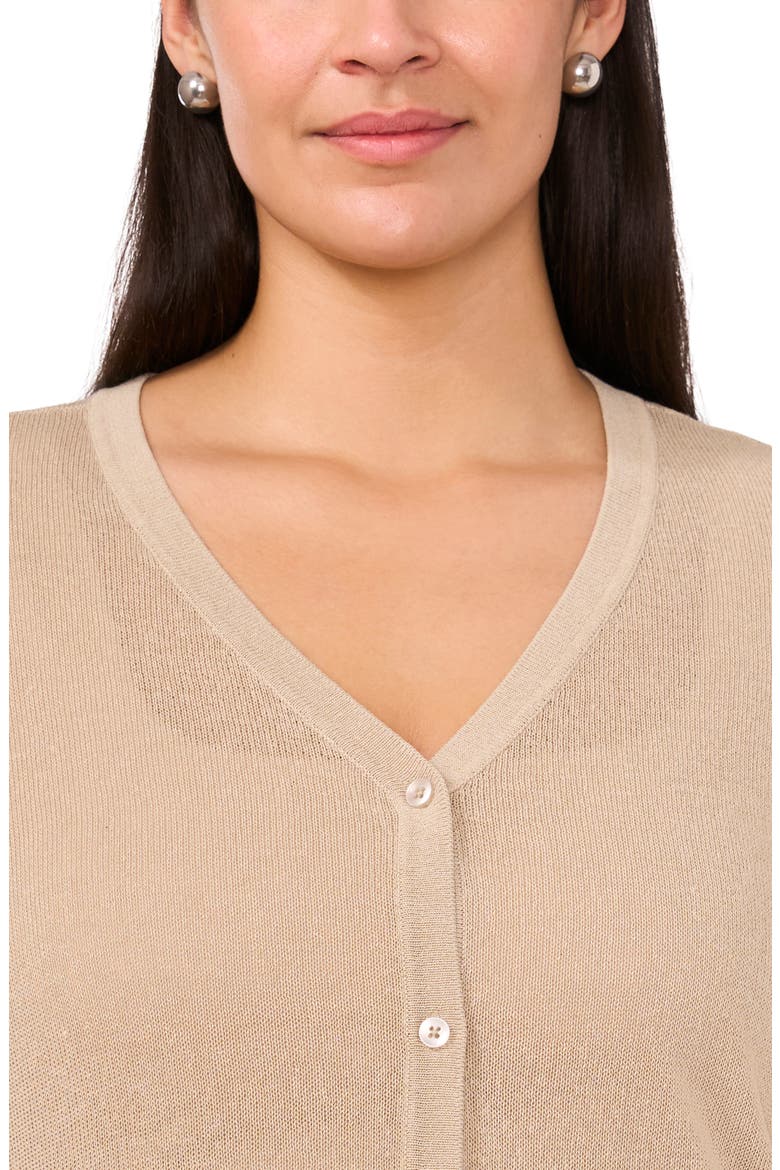 V-Neck Cardigan, Alternate, color, TAUPE BISQUE