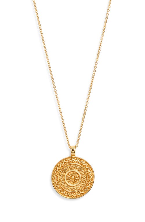 Kiara By Ki-ele Fez Mandala Pendant Necklace In Gold