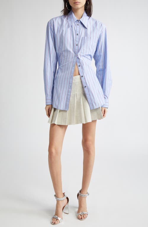 Rabanne Stripe Cotton Poplin Button-up Shirt