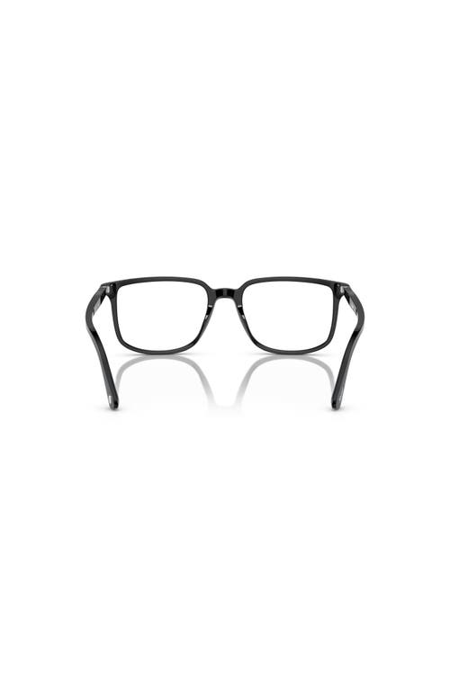Persol 52mm Rectangle Optical Glasses In Black