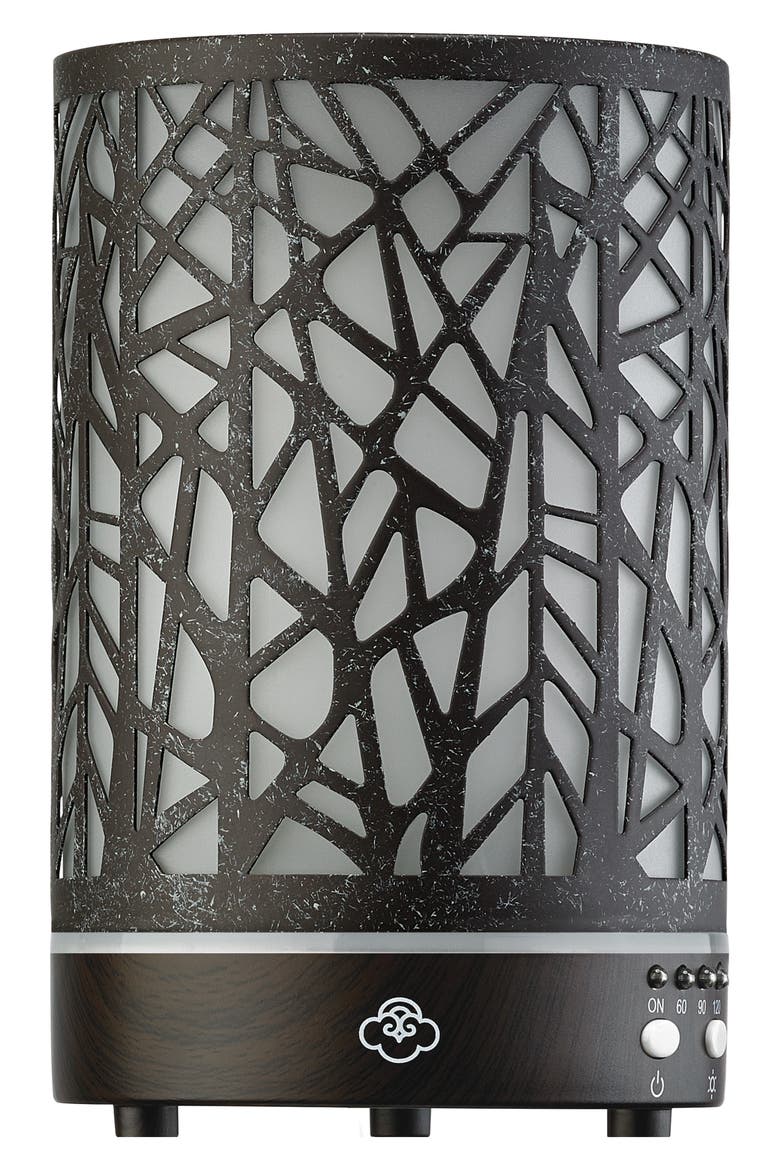 Forest Metal Ultrasonic Aroma Diffuser, Main, color, BROWN