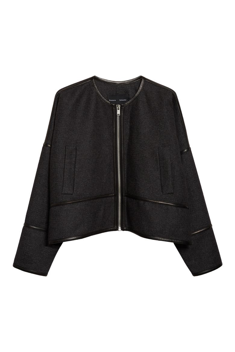 Ticiana Wool Blend Twill Jacket, Alternate, color, CHARCOAL MELANGE