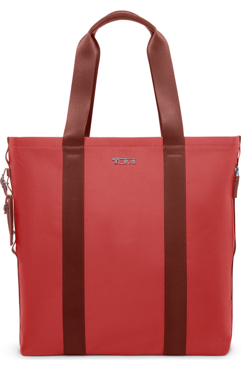TUMI Alpha Bravo Essential North/South Tote, Main, color, Tumi Red
