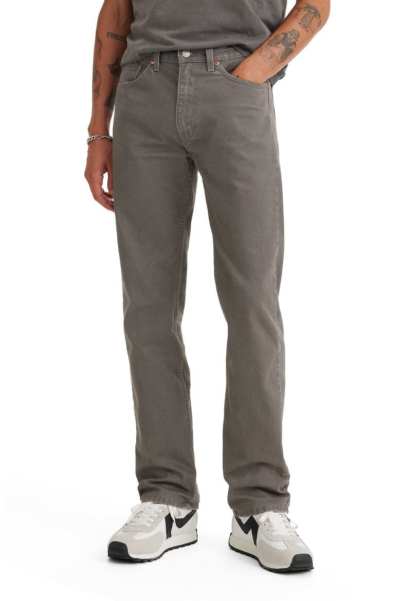 505™ Regular Straight Leg Jeans, Main, color, IRON STONE