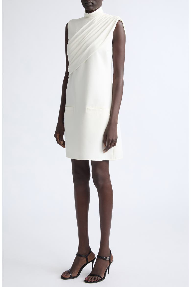 Twist A-Line Minidress, Alternate, color, HERITAGE WHITE