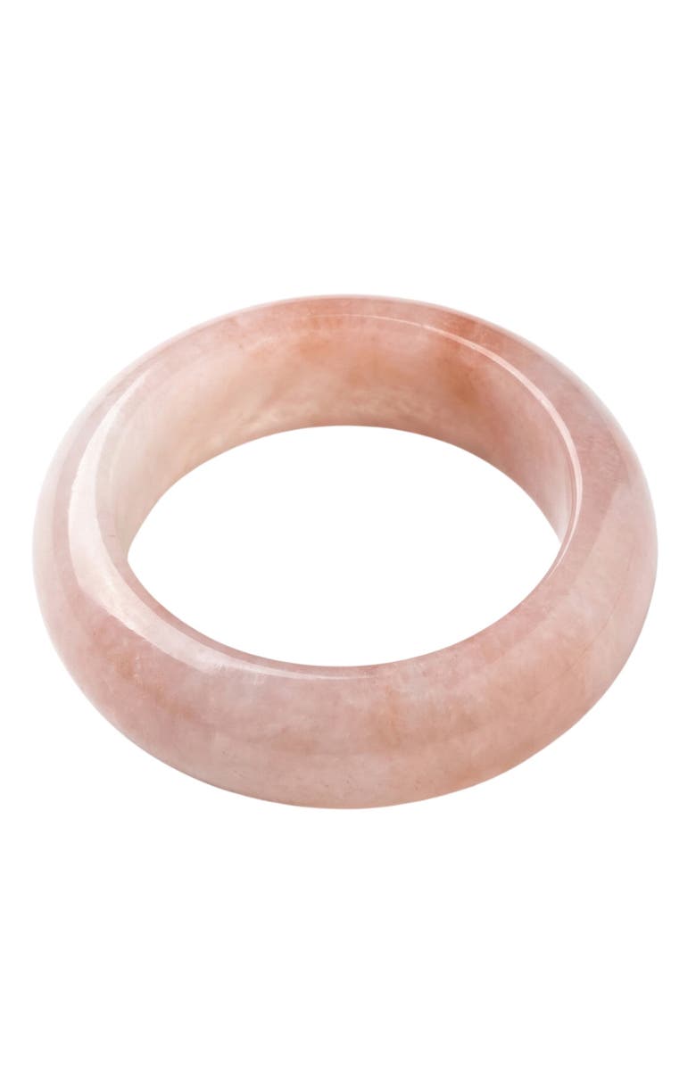 seree Peach Blossom Pink Jade Stone Ring, Main, color, Pink