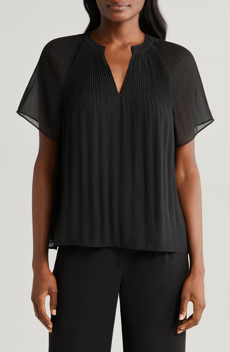 Halogen<sup>®</sup> Release Pleat Blouse, Main, color,