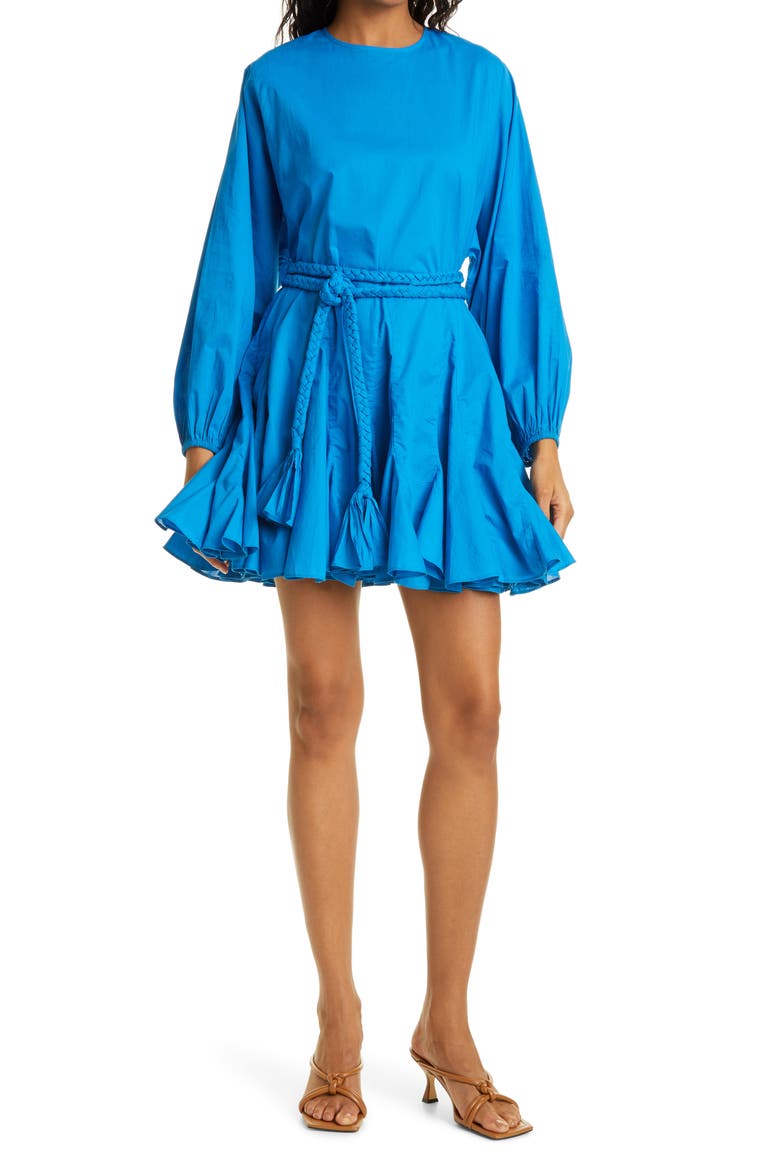 Ella Long Sleeve Dress, Main, color, DEEP SKY BLUE