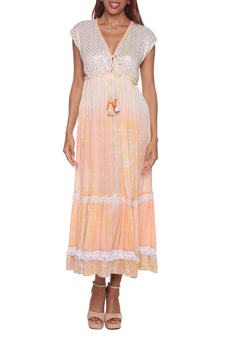 Tassel Cover-Up Maxi Dress, Main, color, PEACH