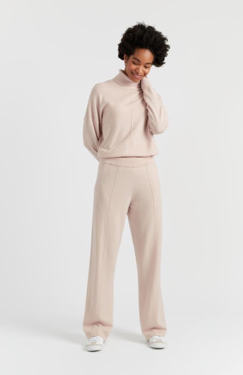 Chinti & Parker Wool & Cashmere Wide Leg Track Pant In Neutral