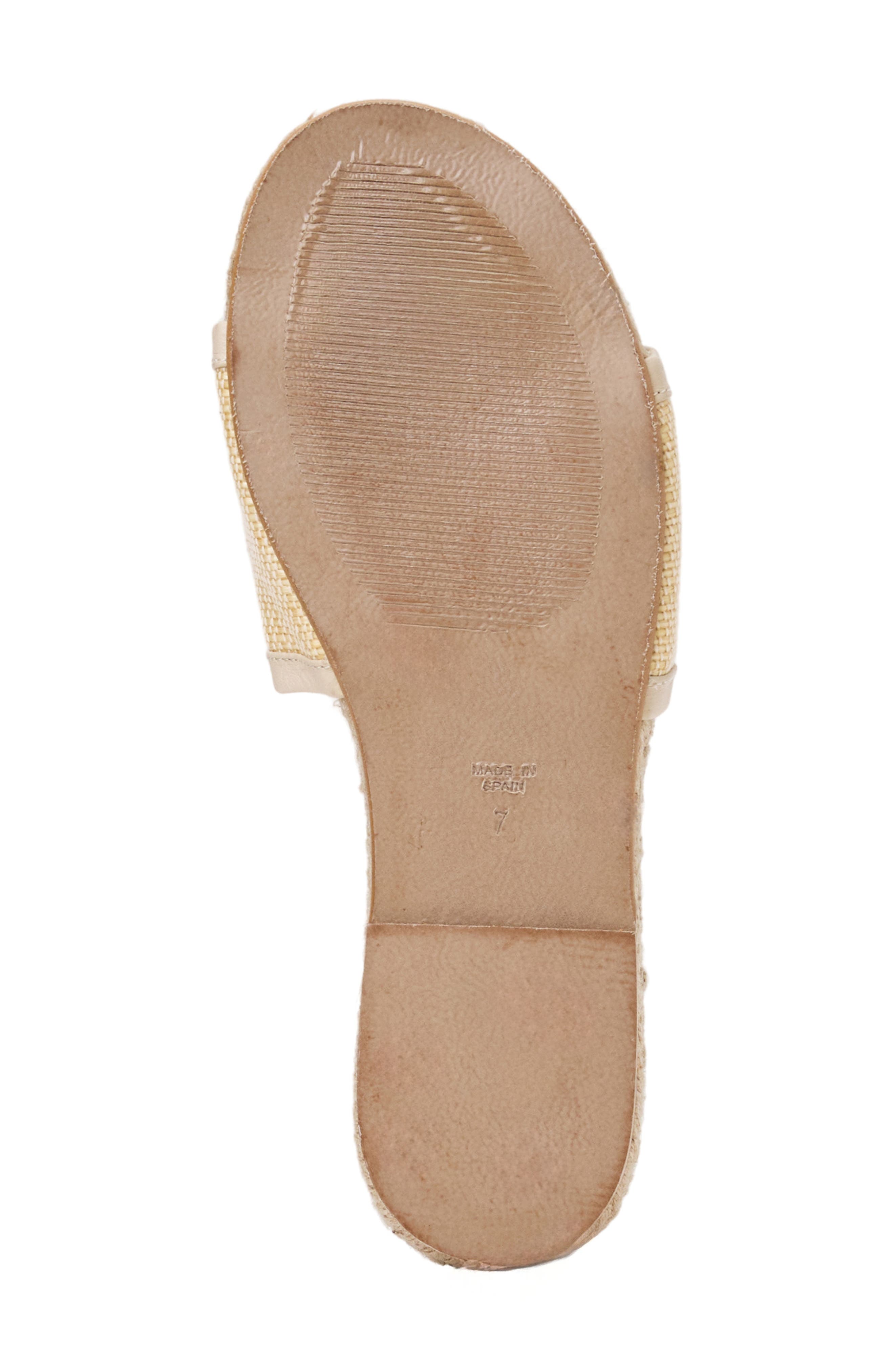 Sabina Slide Sandal, Alternate, color, NATURAL RAFFIA/ WHITE