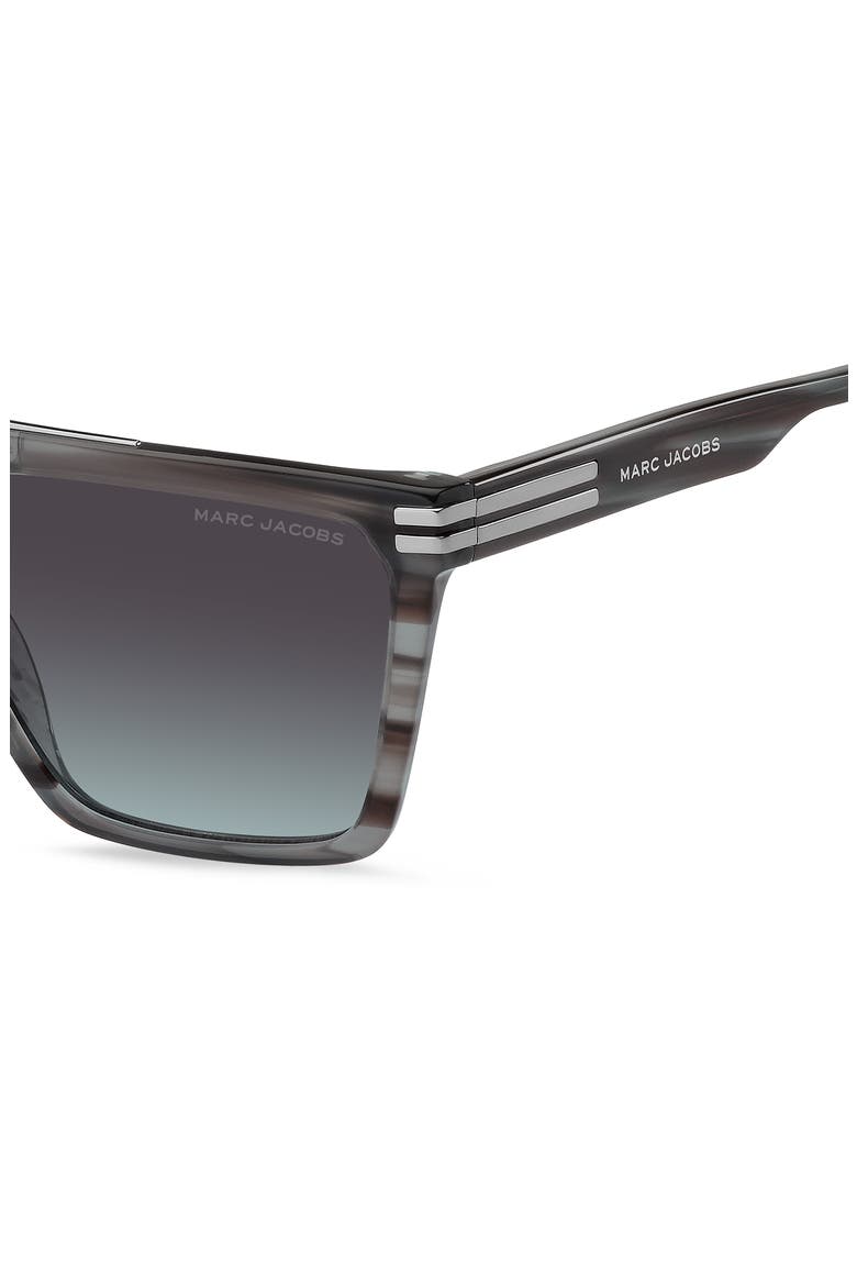 58mm Gradient Square Sunglasses, Alternate, color, GREY HORN/ BROWN BLUE