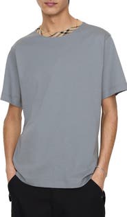 Burberry Check Trim Cotton T-shirt