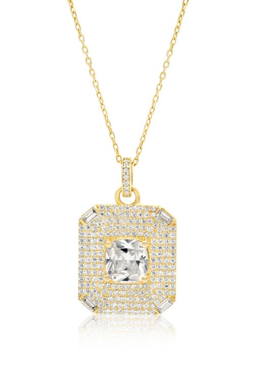 Shymi Cubic Zirconia Medallion Pendant Necklace In Gold