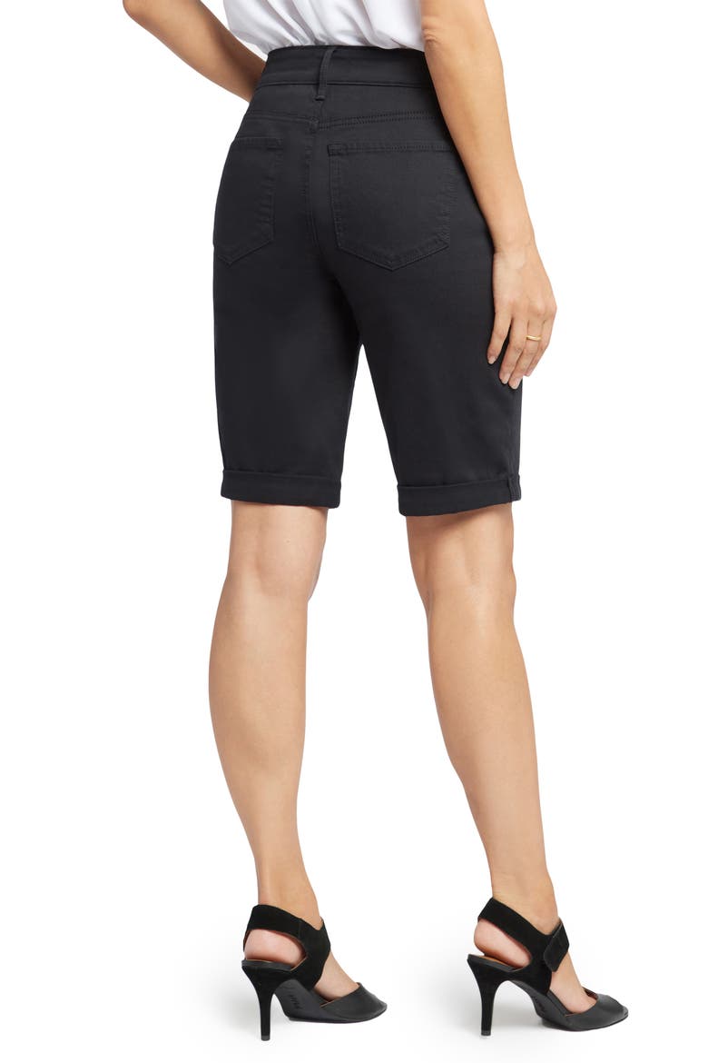 Briella Cuffed Bermuda Shorts, Alternate, color, BLACK