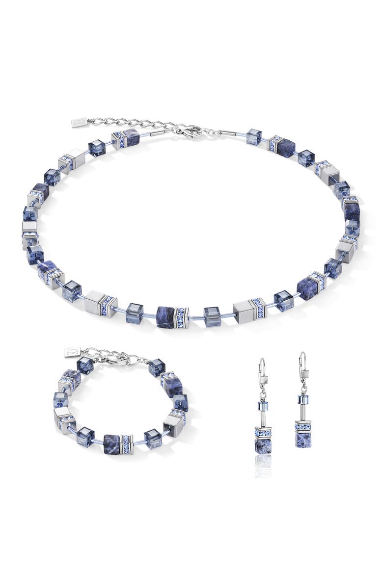 Geocube® Bracelet, Alternate, color, Sodalite & Haematite Blue