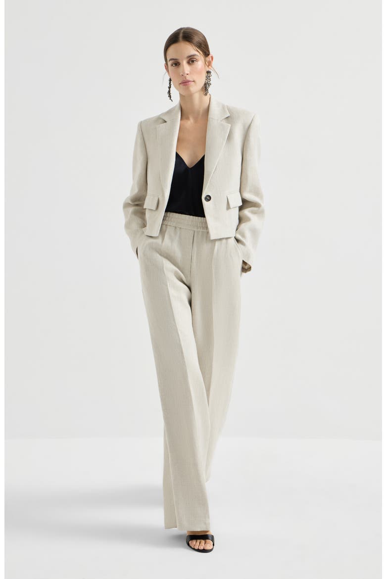 Loose Track trousers, Alternate, color, Beige