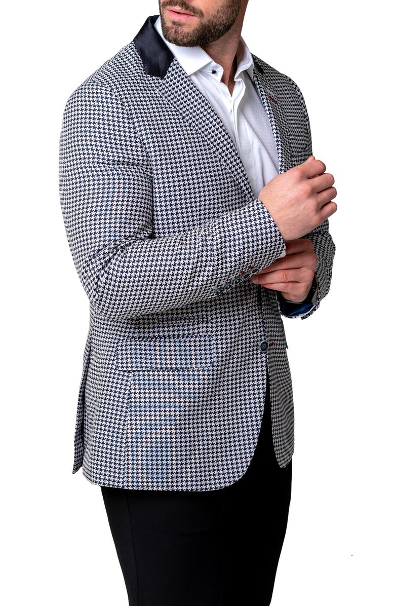 Maceoo Socrate Evo Glitz Houndstooth Sport Coat, Alternate, color, Blue