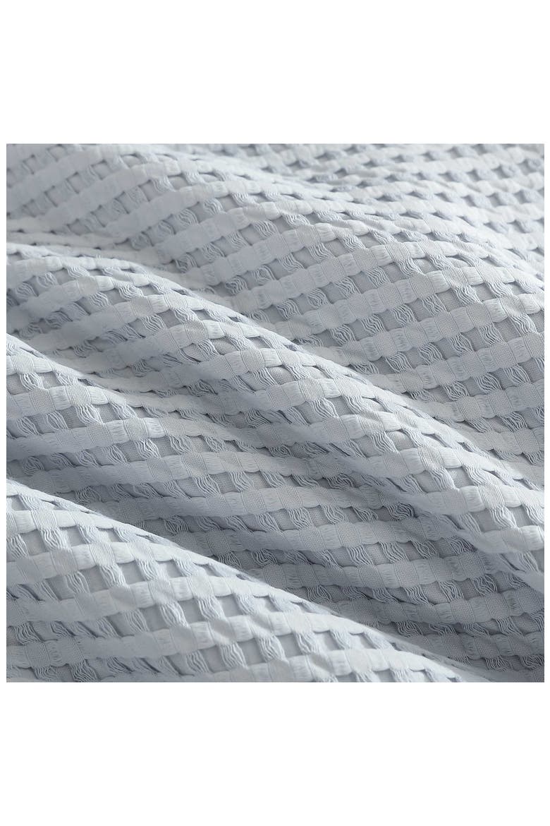 Solid Waffle Knit Full/Queen Comforter & Sham Set, Alternate, color, LIGHT-PASTEL BLUE