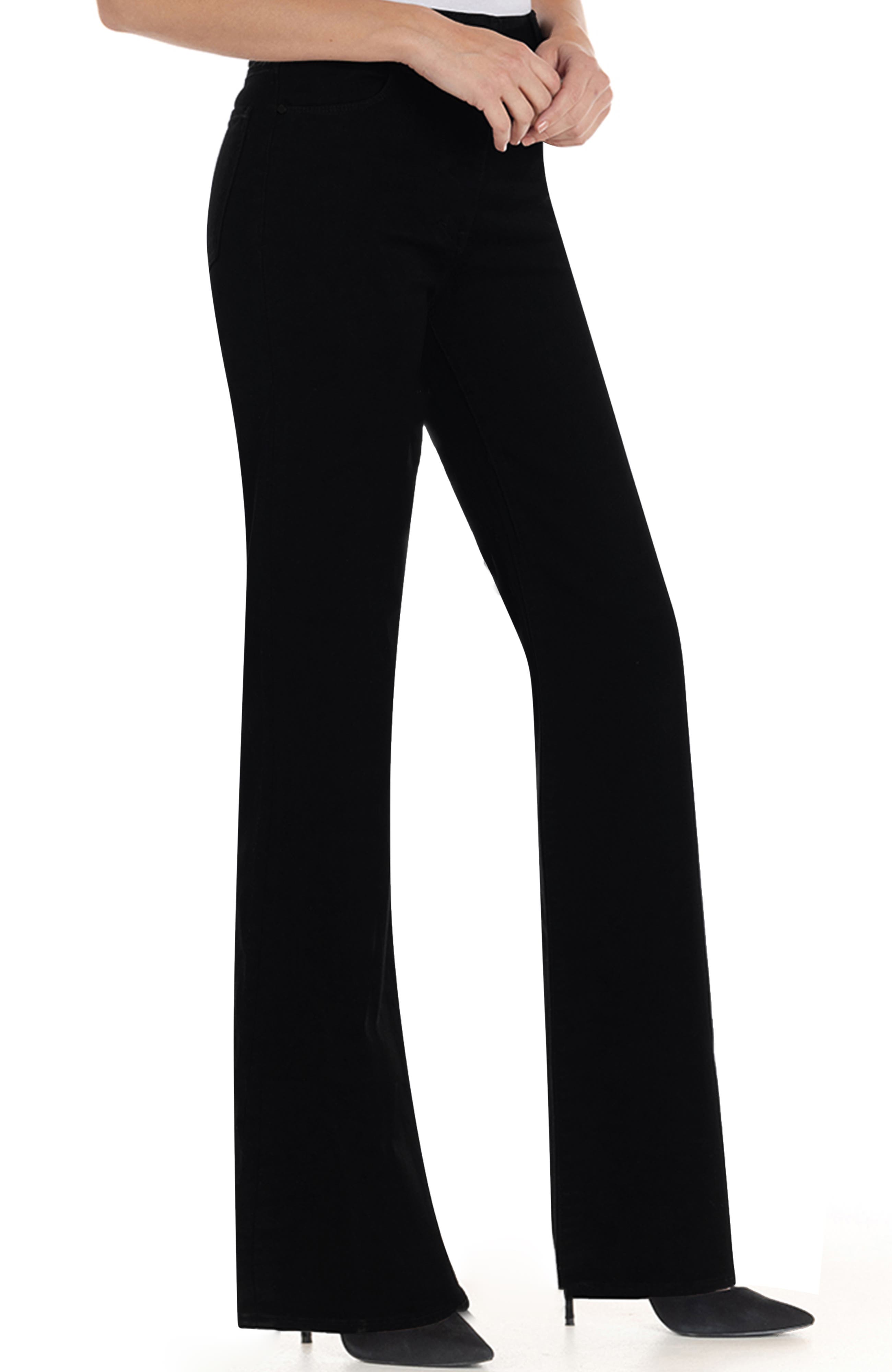 Fidelity Denim Katie Trouser High Rise in Jett Black 