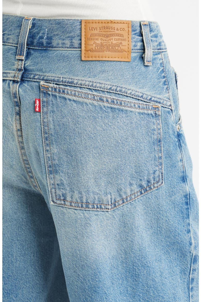 Super Baggy Denim Jort, Alternate, color, HAZY TIMES