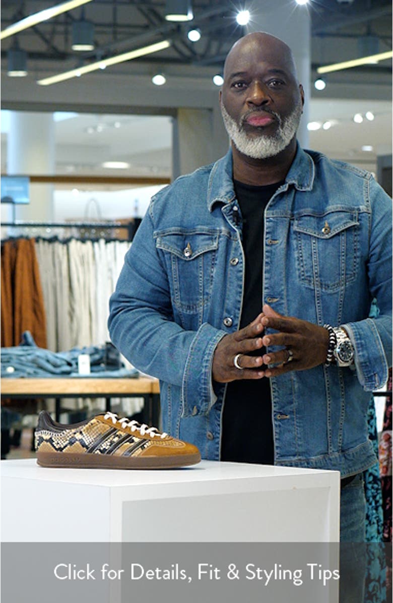 x Wales Bonner Gazelle Snake Embossed Sneaker, sales video thumbnail