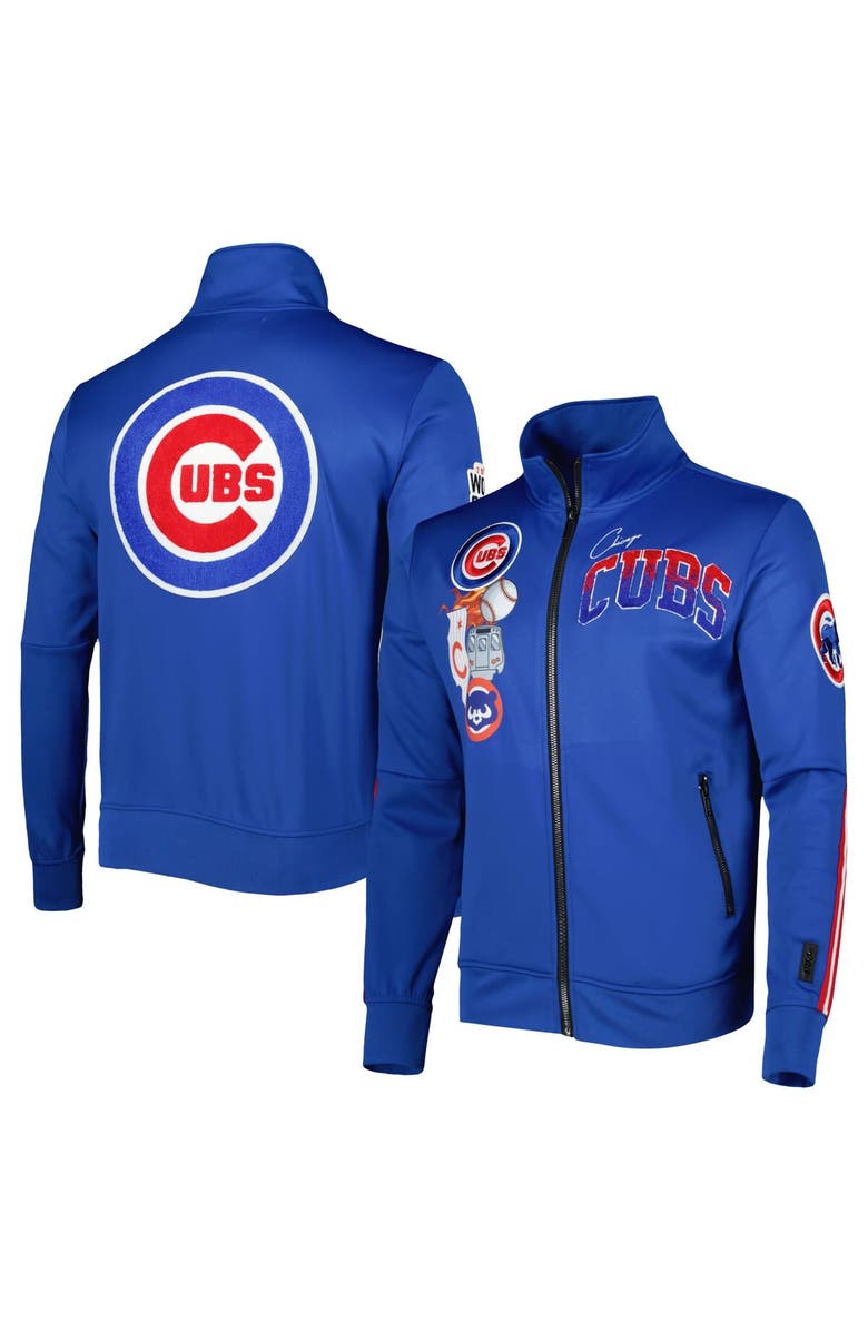 PRO STANDARD Men's Pro Standard Royal Chicago Cubs Hometown Full-Zip Track Jacket, Main, color,