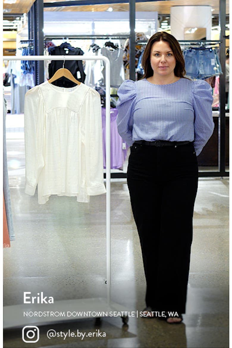Marcia Pleat Yoke Peasant Blouse video