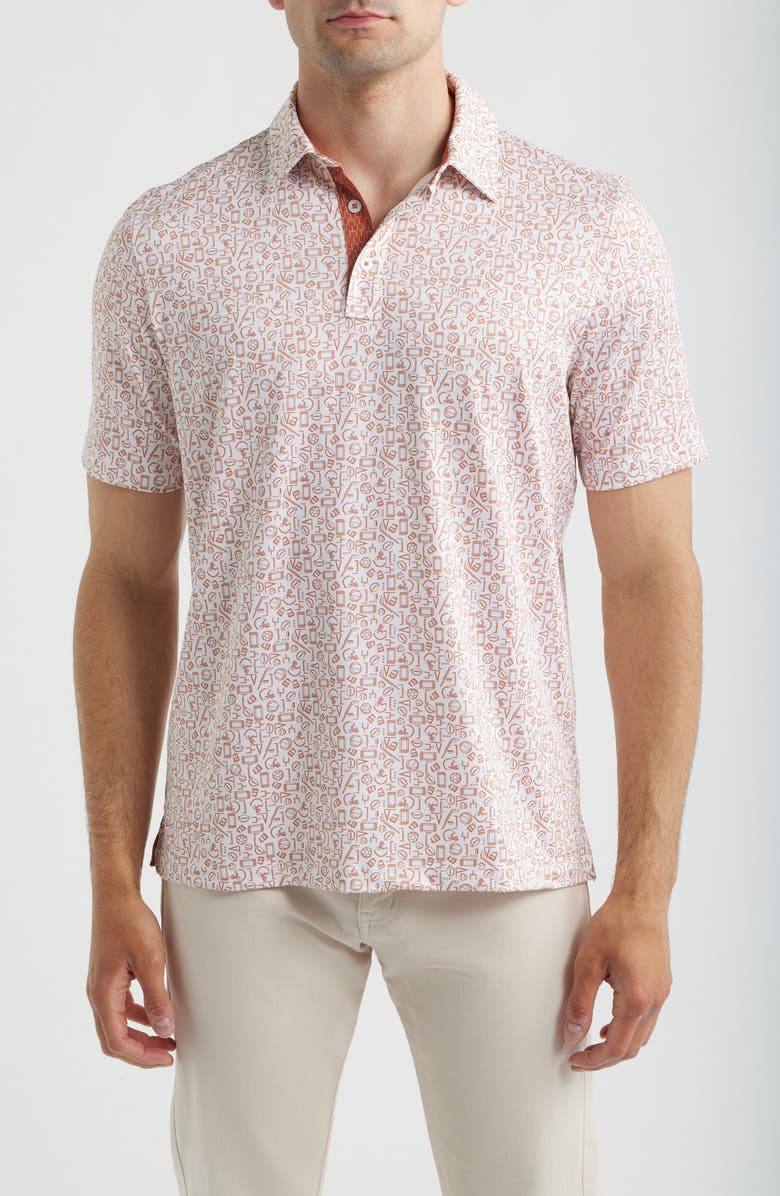 Johnston & Murphy XC+<sup>™</sup> Performance Game Day Polo, Main, color, Rust