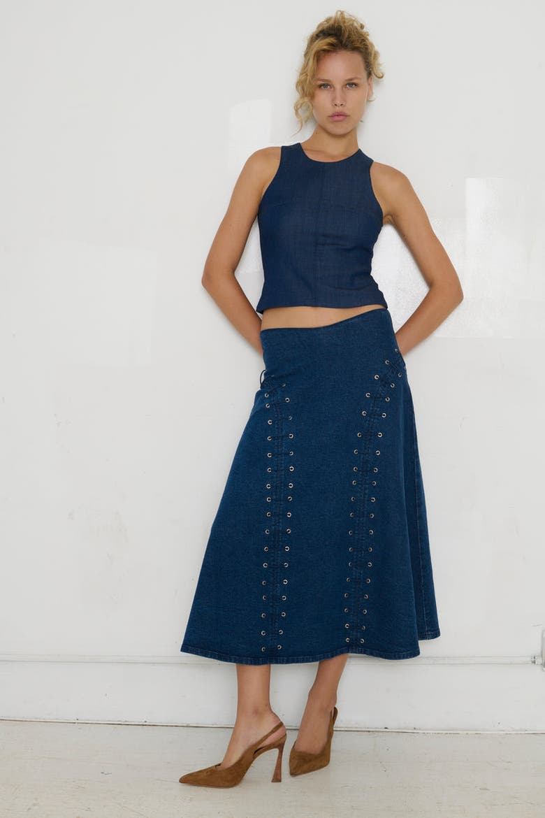 Jan Skirt, Alternate, color, Beekman St.