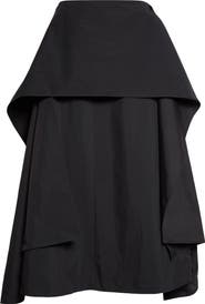 EENK Layered Cotton & Nylon Skirt