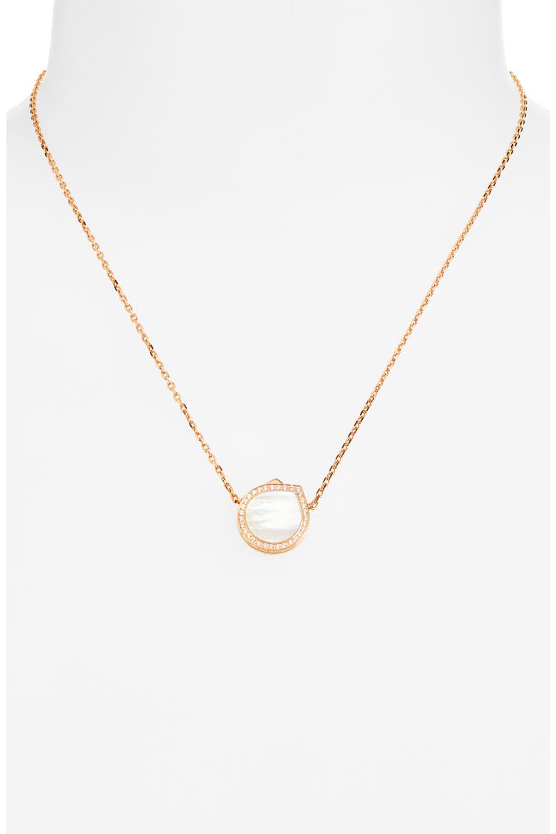 Antifer Diamond Pavé & Mother Of Pearl Pendant Necklace, Alternate, color, MOTHER OF PEARL