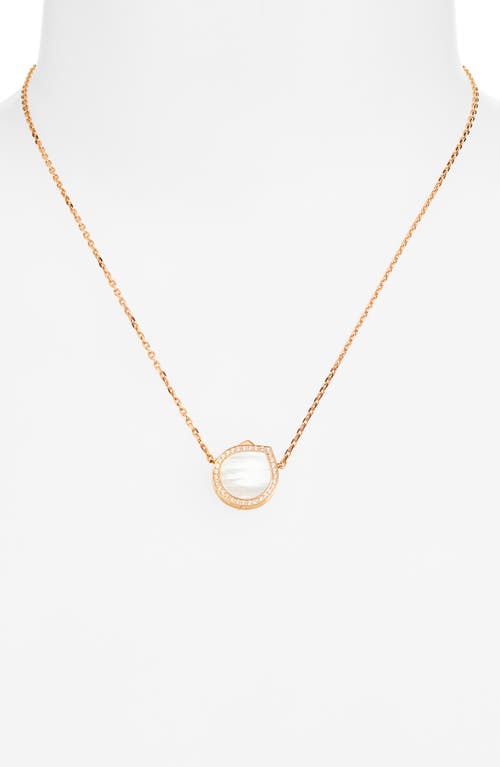 Repossi Antifer Diamond Pavé & Mother Of Pearl Pendant Necklace In Gold