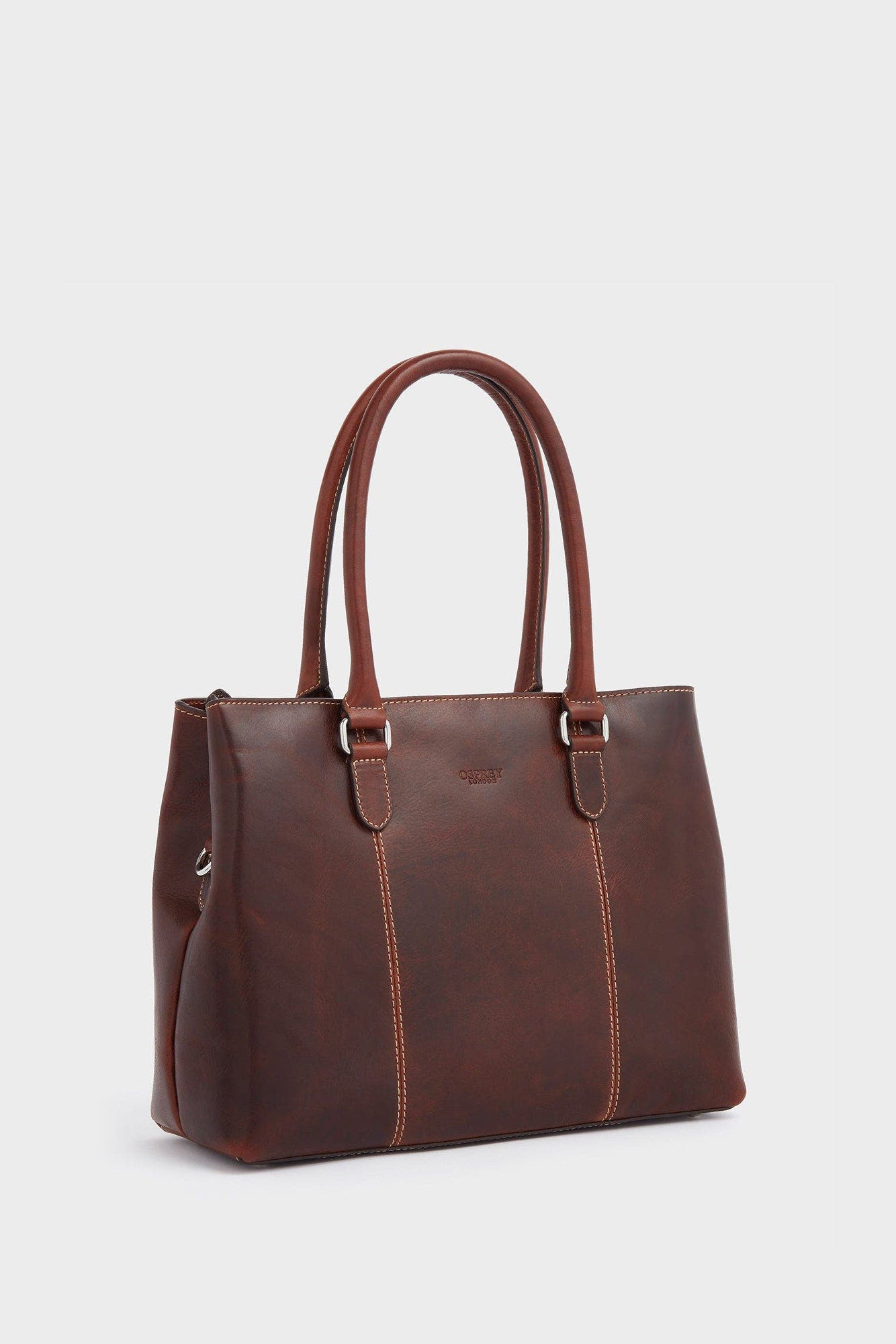 Osprey London The Madden Leather Shoulder WorkBag, Alternate, color, Chestnut