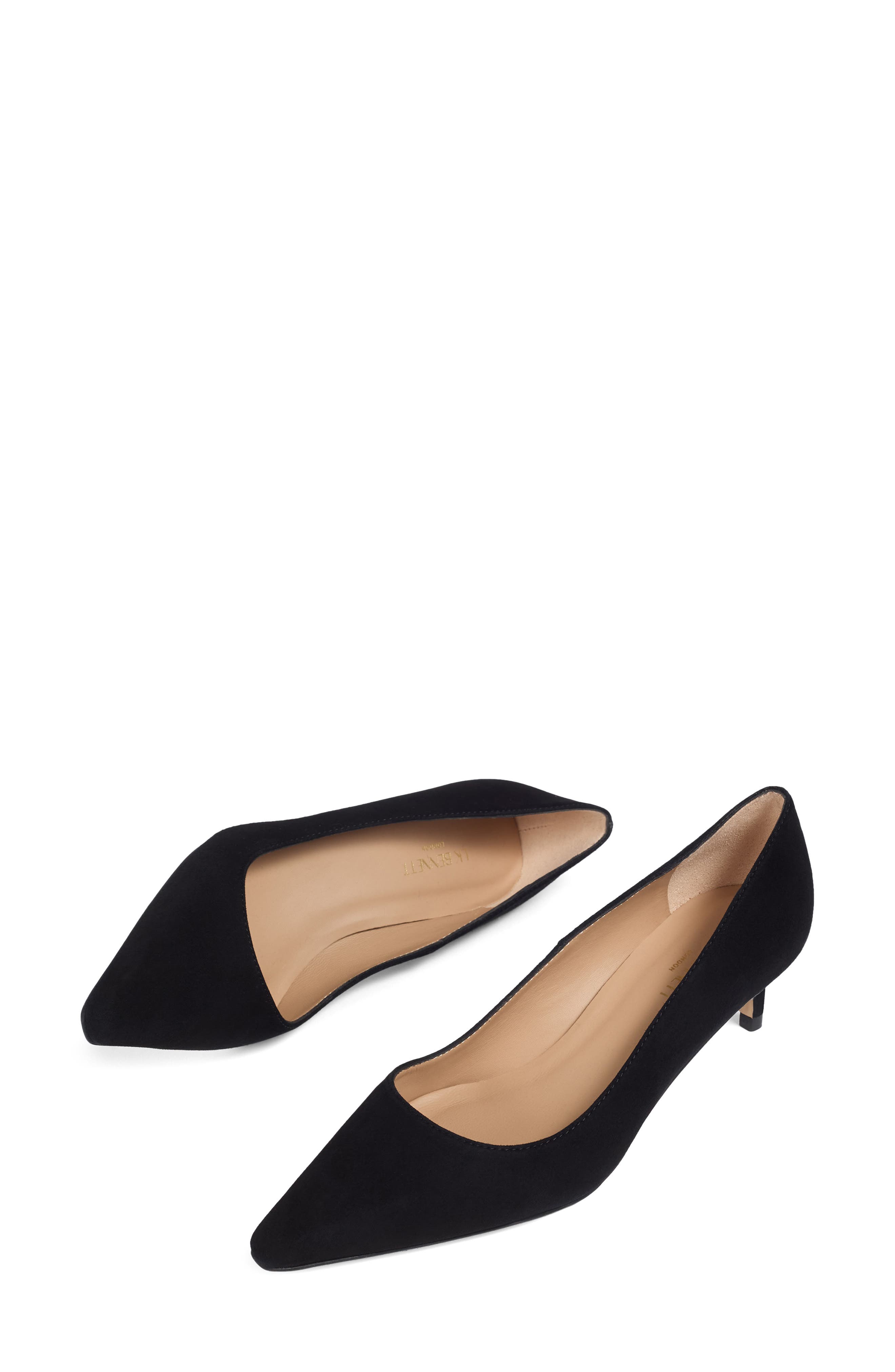 LK Bennett Ava Pointed Toe Pump, Alternate, color, Black Suede