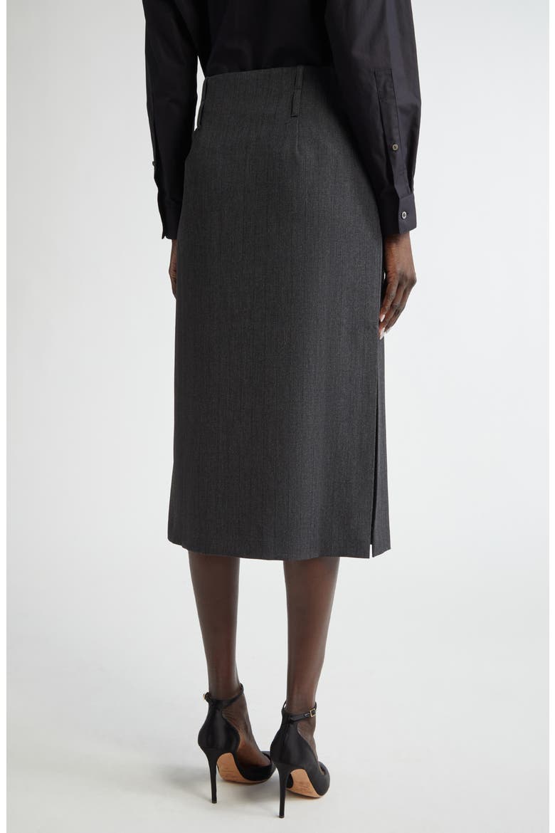 Pinstripe Luxe Suiting Skirt, Alternate, color, SHADOW