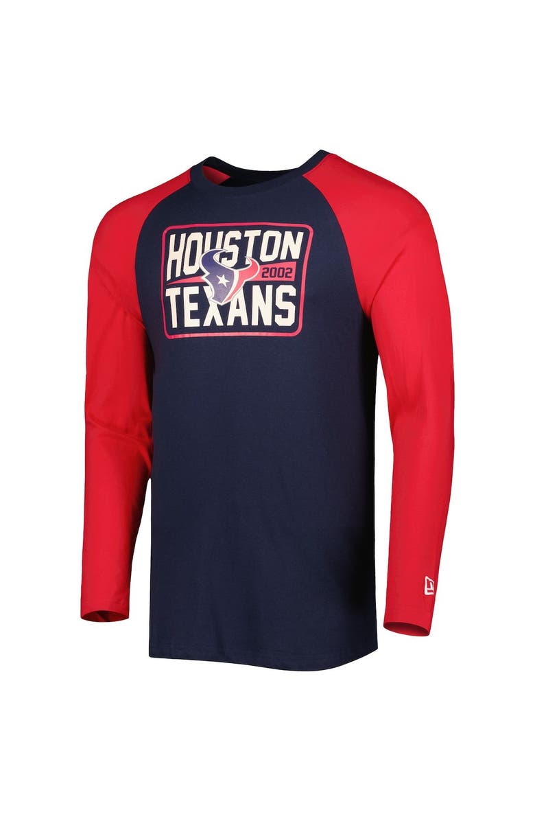 New Era Men's New Era Navy Houston Texans Current Raglan Long Sleeve T-Shirt, Alternate, color,