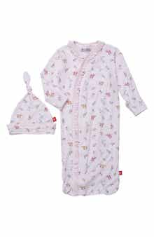 Magnetic Me Woodsy Tale Ruffle Magnetic Sleep Gown & Hat Set