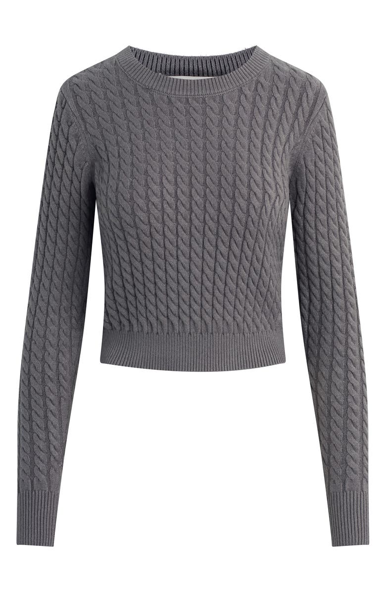 Favorite Daughter The Feel Good Cable Stitch Sweater, Alternate, color, Grey Shadow