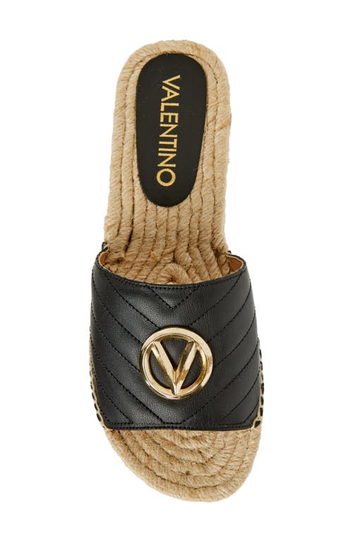 Valentino By Mario Valentino Clabee Vlogo Platform Sandal In Black